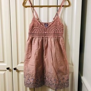 Sweet Crocheted Sparkling Babydoll Dress Size L